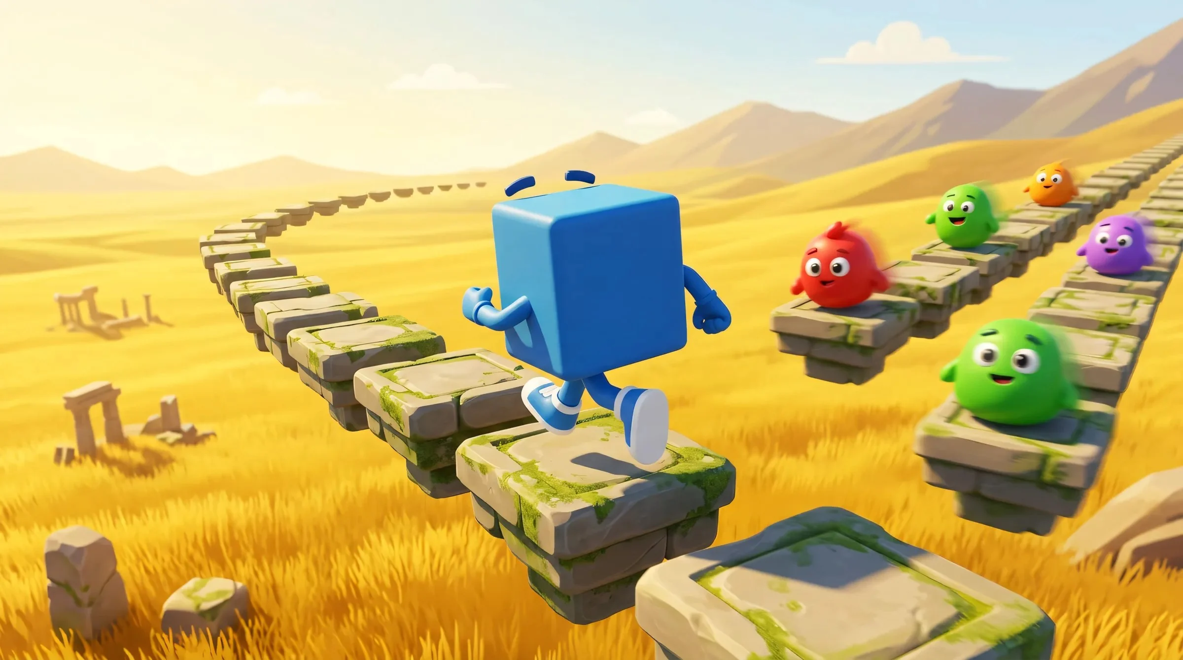 OIYNUP: гонка в степи, кадр игры